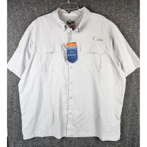 Habit River Shirt Mens 2XL Crayfish Creek Micro Chip Grey Fishing NEW
